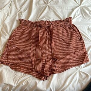 Women’s Burnt Orange Stripped Shorts